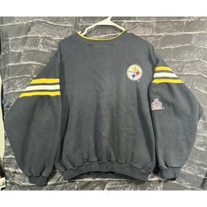 VTG Pittsburg Steelers Pro Player NFL Experience Sweatshirt Men XL Logo Crewneck